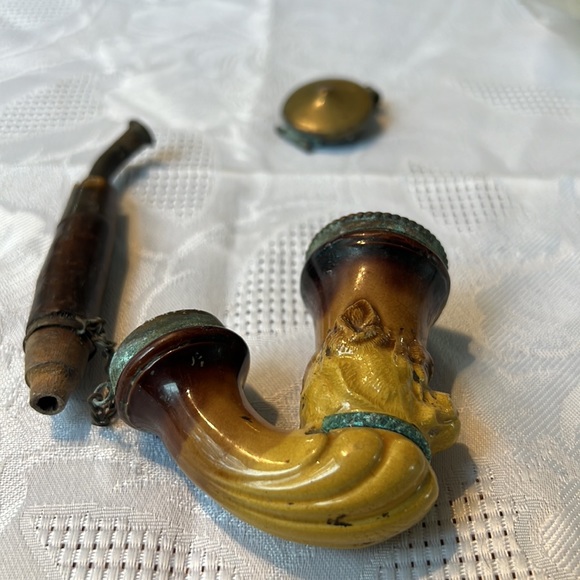 Antique hand carved smoking pipe - Picture 7 of 13